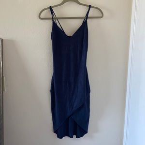 Black Suede Midi Dress